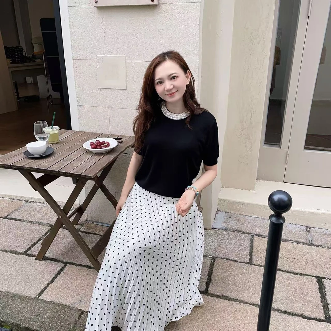 TC.KIDS#63310#福利款 女童品牌2025夏季针织上衣套装