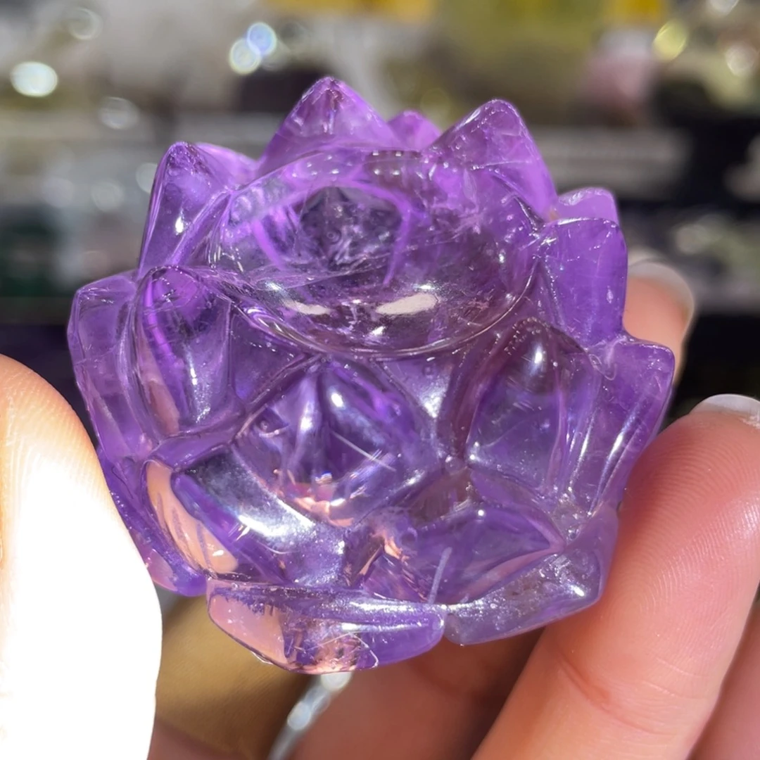 水晶摆件莲花座未镶嵌