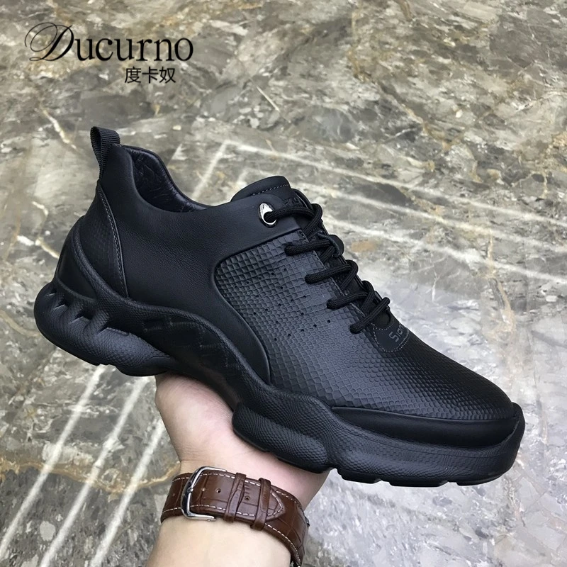 春季高端厚底户外透气潮男款男生男款男生男士皮鞋痞帅行政男鞋