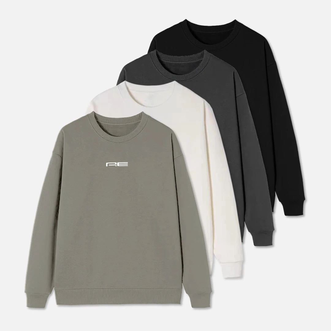 加绒/不加绒 印花RE 潮牌百搭男款圆领美式休闲上衣502189