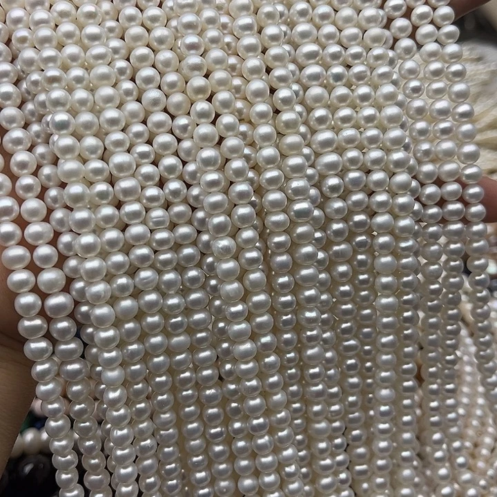 玛瑙/玉髓未镶嵌珠宝半成品一条5mm左右珍珠