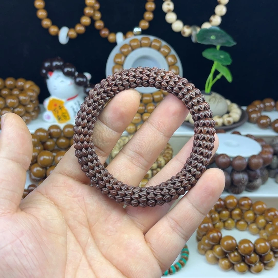 紫金鼠手串平**祥紫金鼠雕刻莲花手串