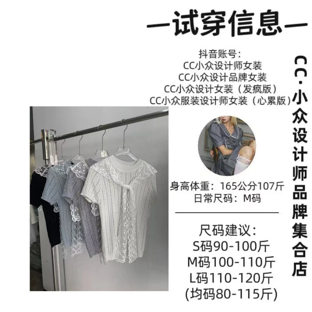 CC小众设计【风信之约】2025年夏款气质设计感短袖上衣