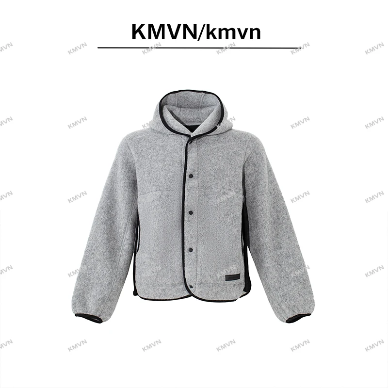 【彦贞】25秋新款潮流舒适透气原创设计羊毛连帽休闲羊毛外套