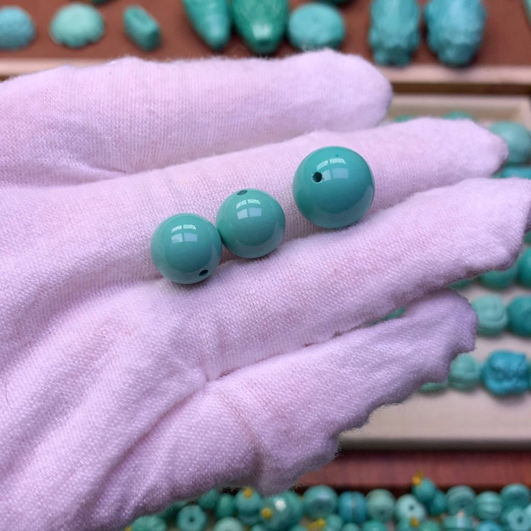 十***年原生态散珠配珠圆珠一对卡10一个卡12.5