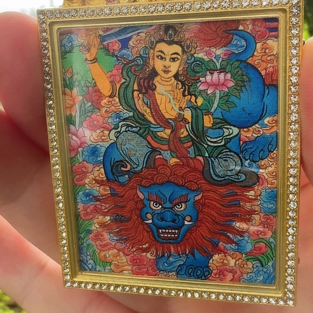 吊坠文殊-热贡纯手绘