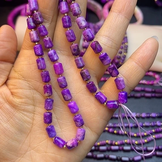 非金属果酱紫樱花项链