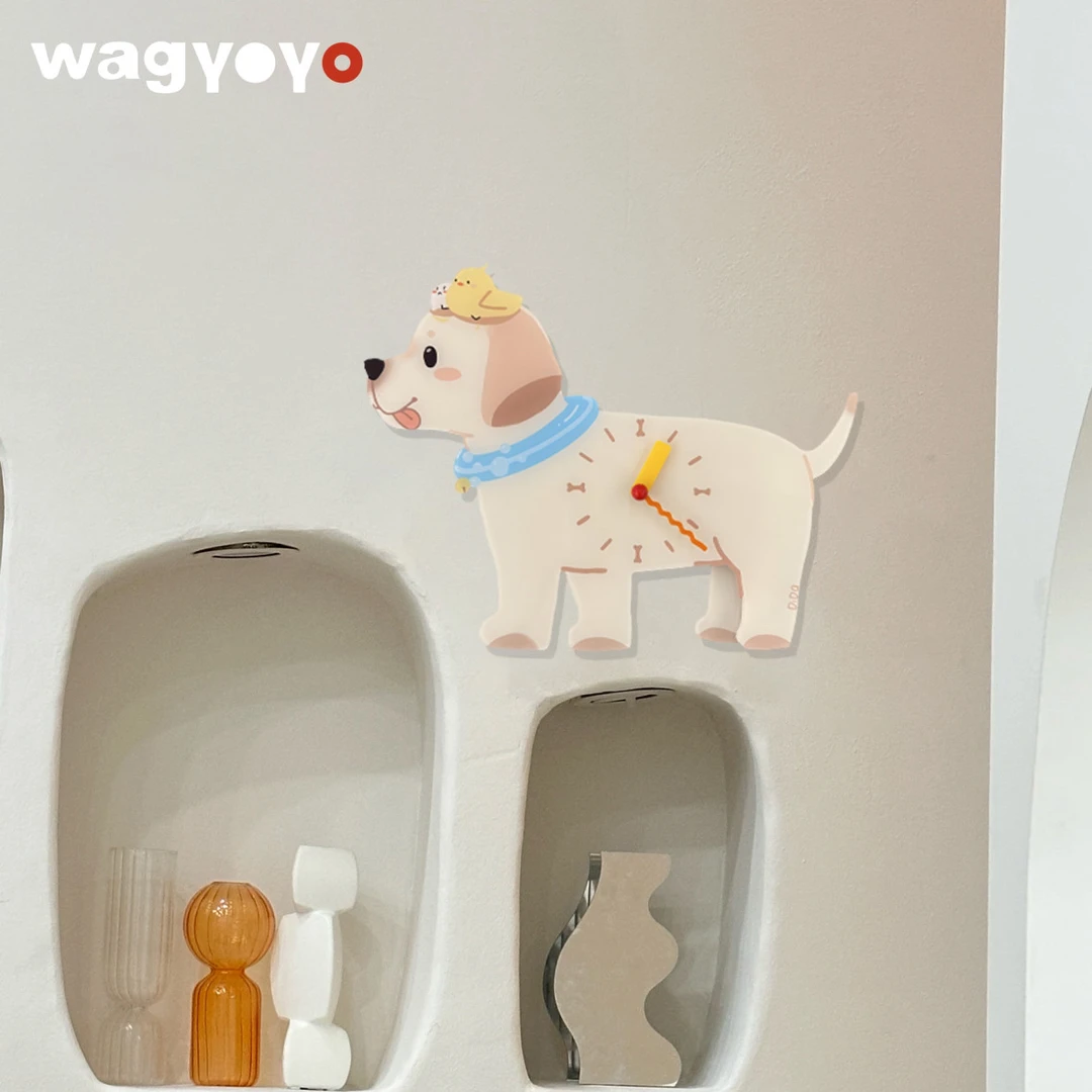 原创拉布拉多挂钟创意钟表可爱软装挂饰生日礼物静音时钟乔迁