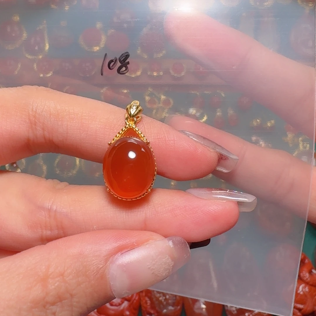 南红玛瑙南红银S925镶嵌