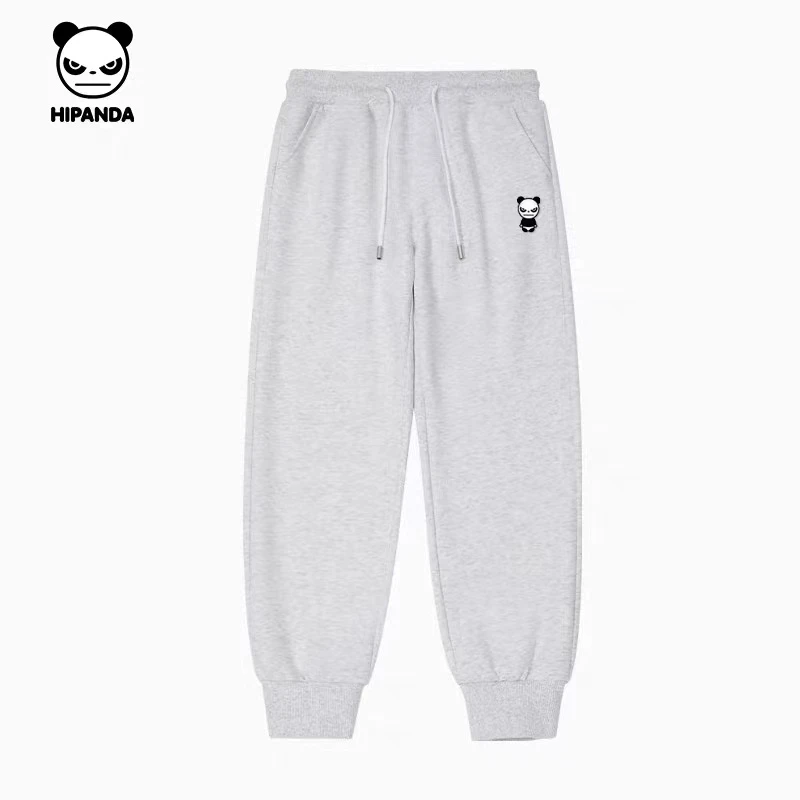 HiPanda针织束脚卫裤加绒加厚保暖潮牌时尚美式复古运动PK40/1