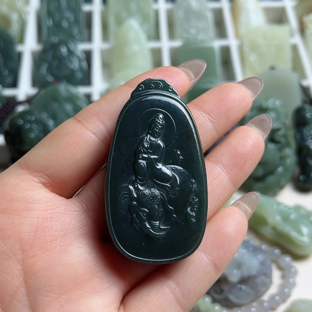 和田玉未镶嵌挂件