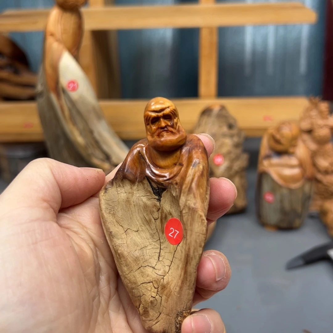 希***凸木崖柏木摆件手把件，