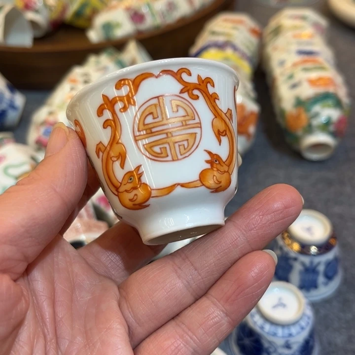 手绘茶杯盖碗陶瓷