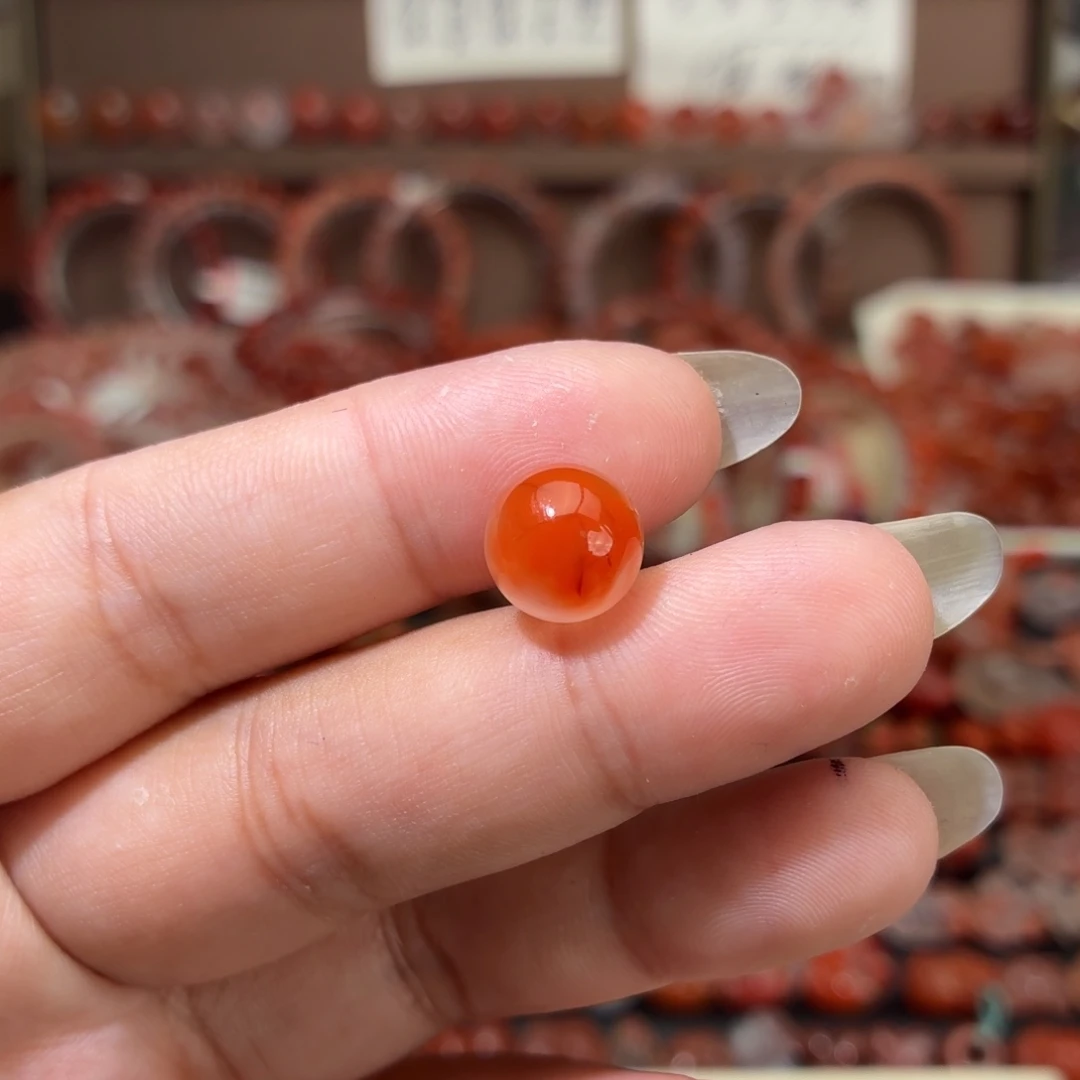 南红玛瑙未镶嵌颈饰10咪单珠