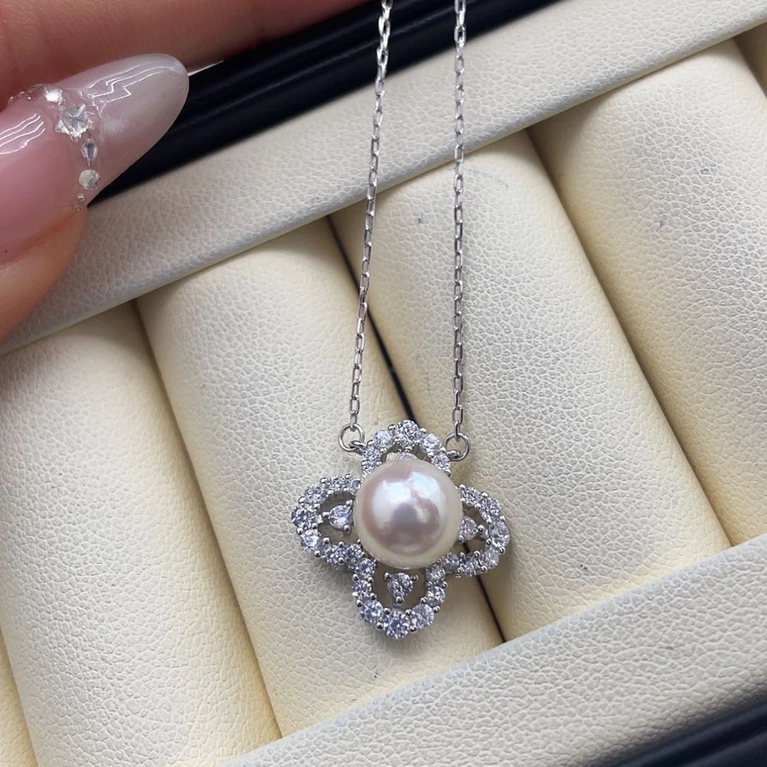 银S925镶嵌颈饰海水珍珠