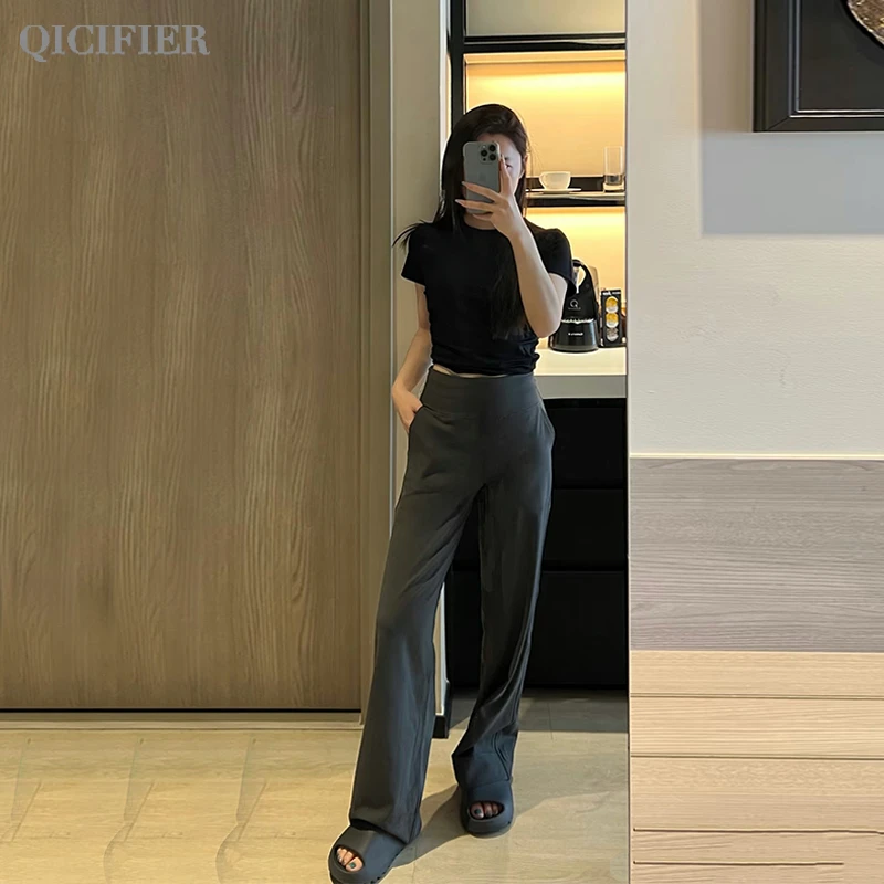 雯  L家呼吸裤 小个子专属 显瘦休闲运动直筒裤