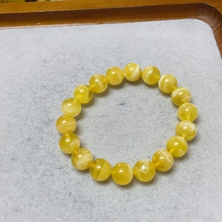 蜜蜡未镶嵌裸石手串