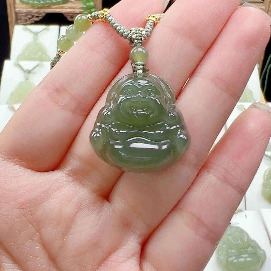 和田玉未镶嵌颈饰奶*