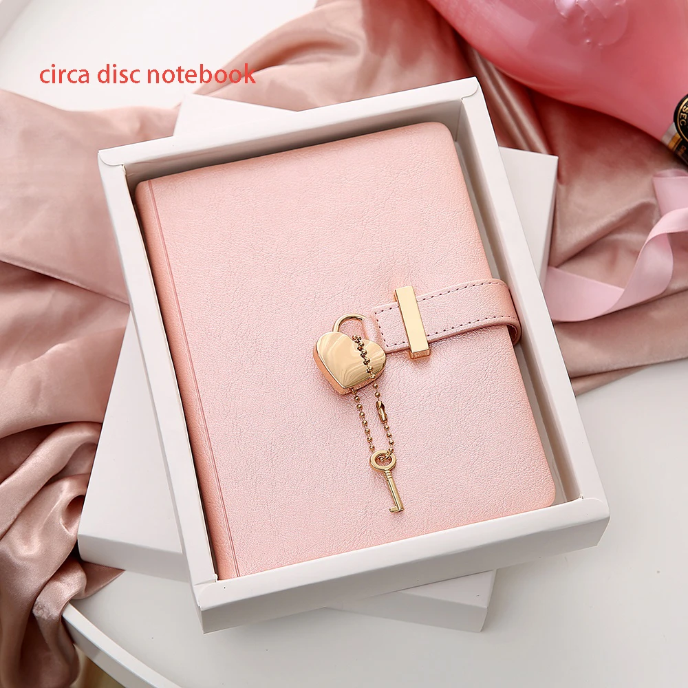 circa disc notebook爱心锁笔记本 心形笔记本网红手帐本记事本