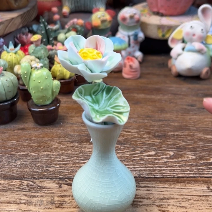 陶摆件小镇青花每日有新品