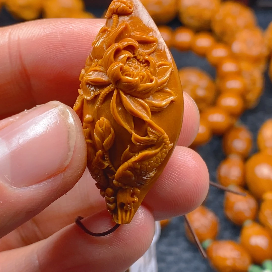 橄榄核手串/手链许忠英2.0鱼戏清莲～年年有余