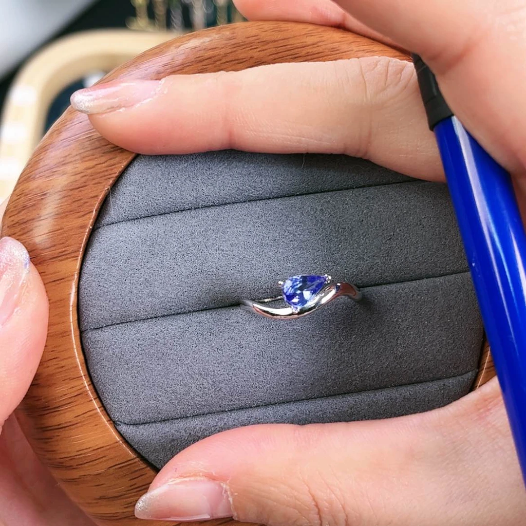 【闪购商品】坦桑石戒指银S925镶嵌C996