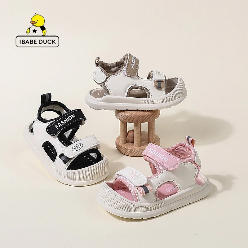 宝宝儿童节学步鞋简约凉鞋防滑沙滩软底鞋包头