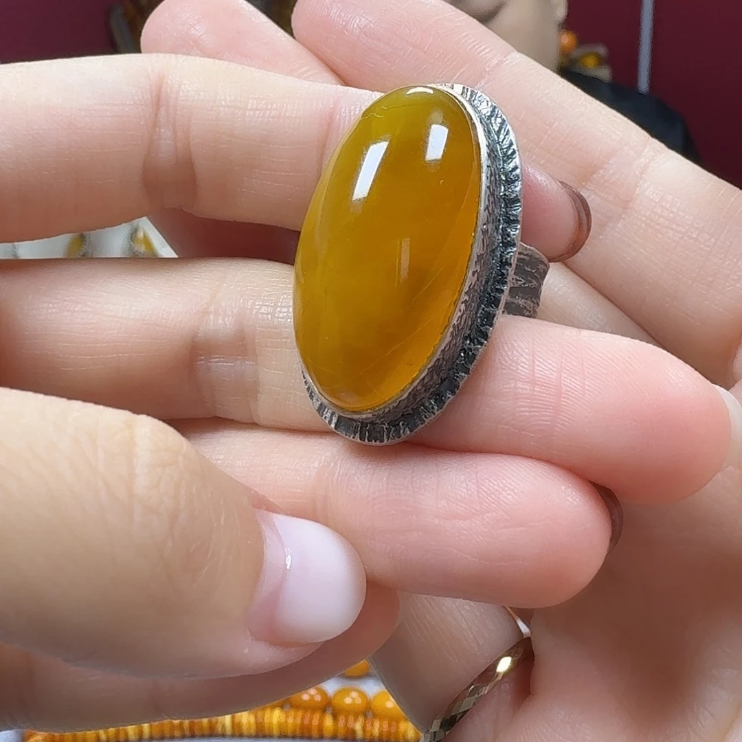 蜜蜡未镶嵌手链戒指