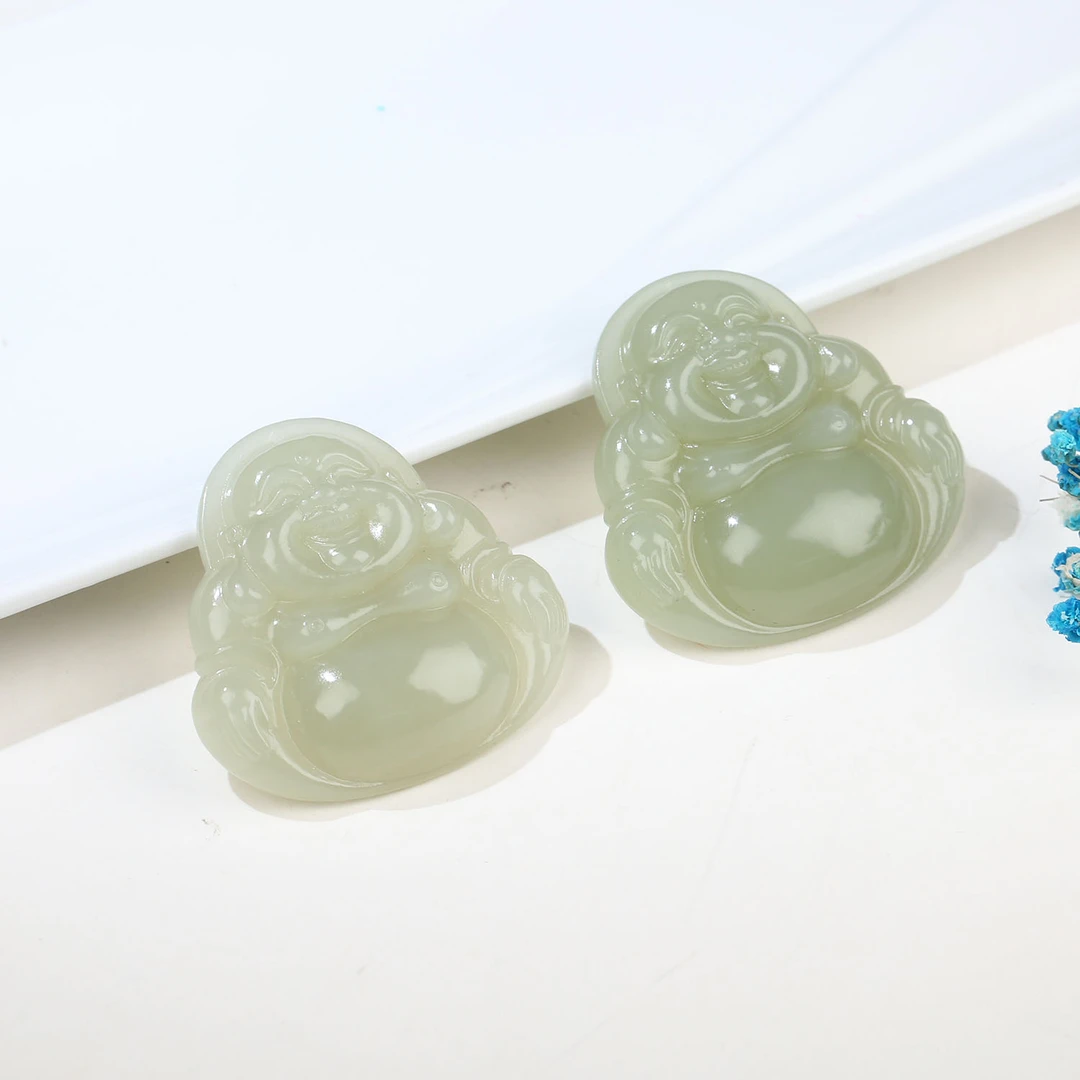 HW【麦子家族】天然和田玉挂件吊坠佛公精雕多样性发1 G0851-1