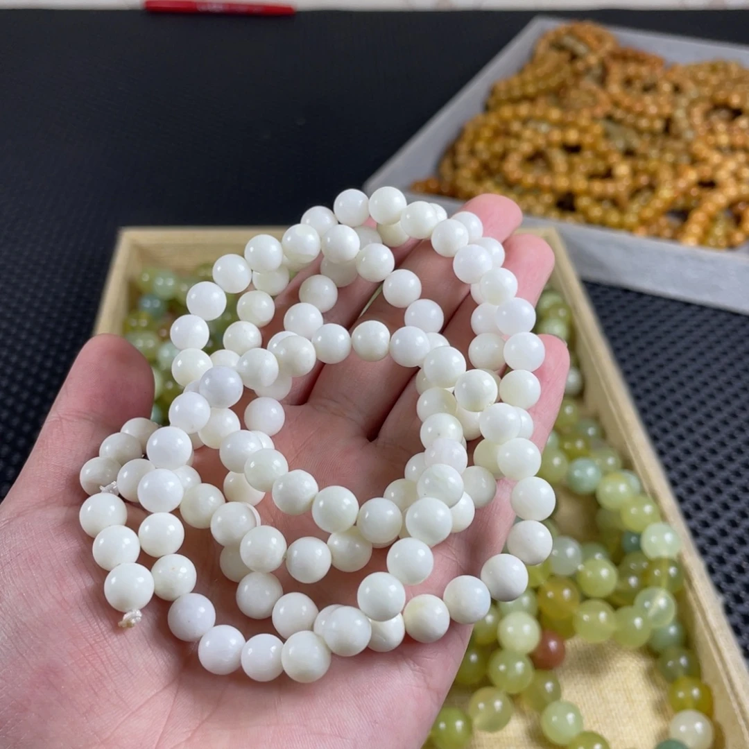 蛇纹石玉未镶嵌手链