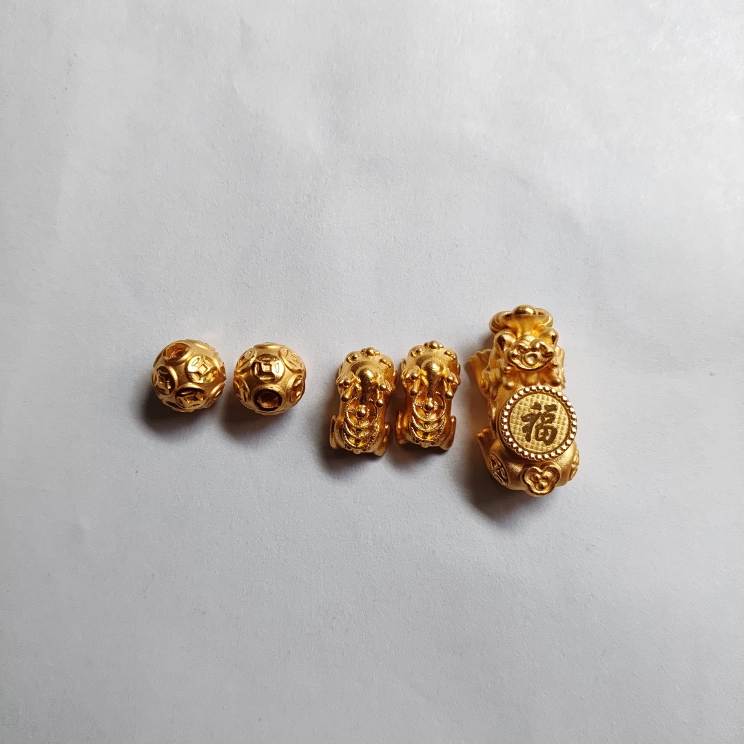 金元宝足金999貔貅珠子首饰