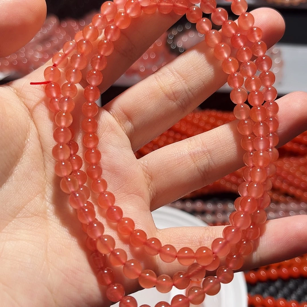 南红玛瑙未镶嵌手链