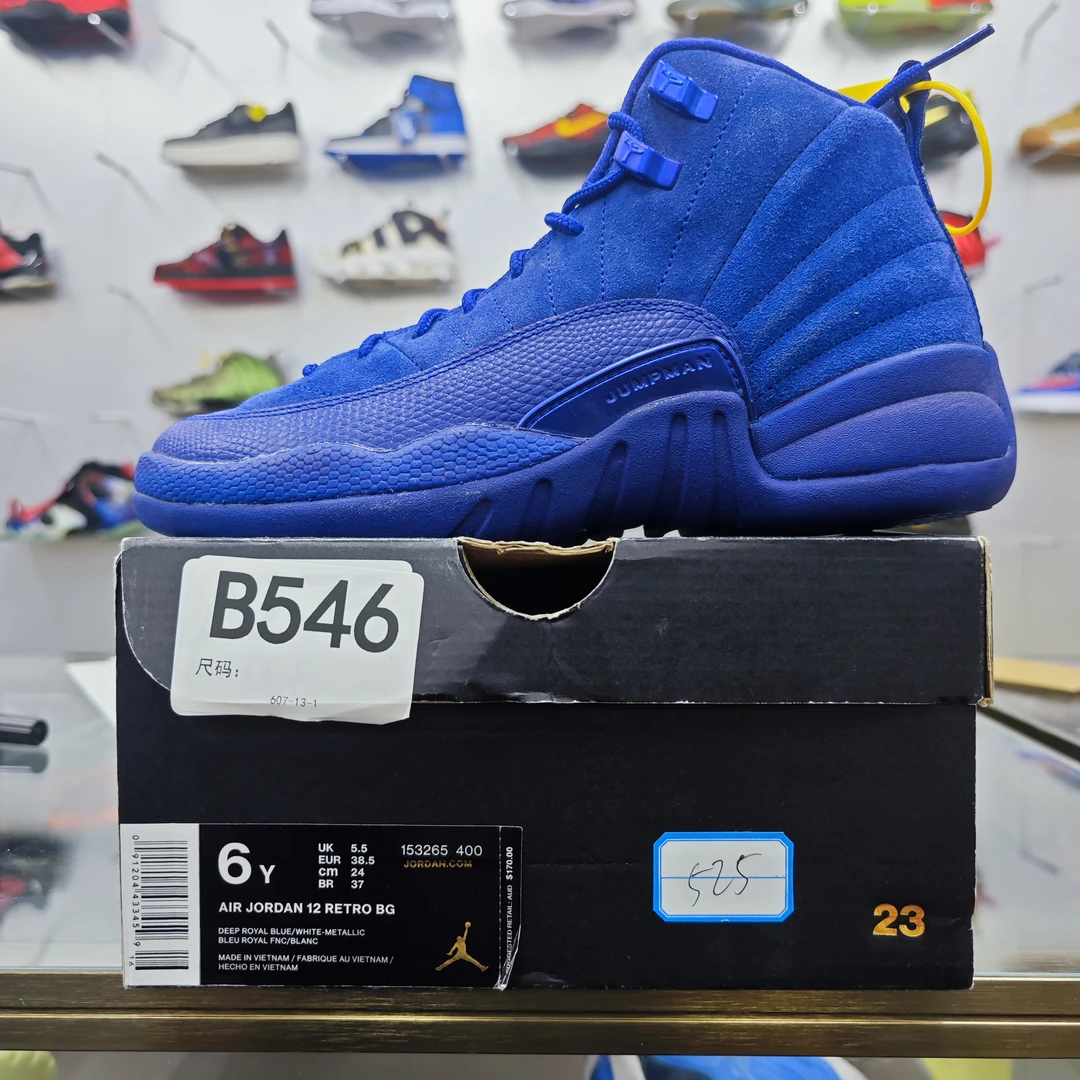 NIKE AJ12全蓝高帮 38.5码 全新原盒 sun 1.4 B546