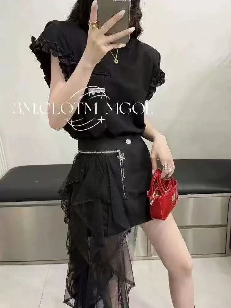 深圳南油高货yi圆领常规T恤显瘦小铁标常规宽松短袖T恤