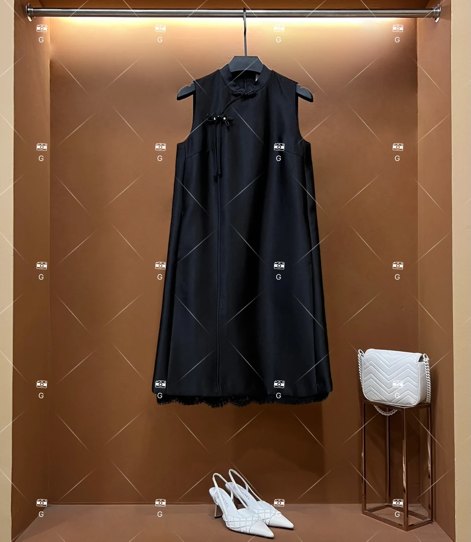 【M】夏季新款复古时尚百搭印花无袖连衣裙 H-366