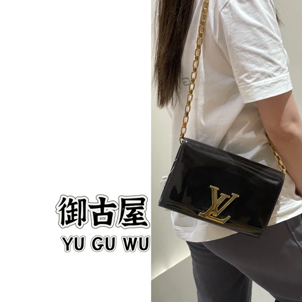 95新 LouisVuitton/路易威登 御古屋/80474/红棕色斜挎包 15年