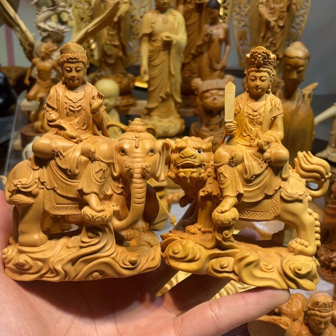 黄杨木小叶黄杨文殊普贤