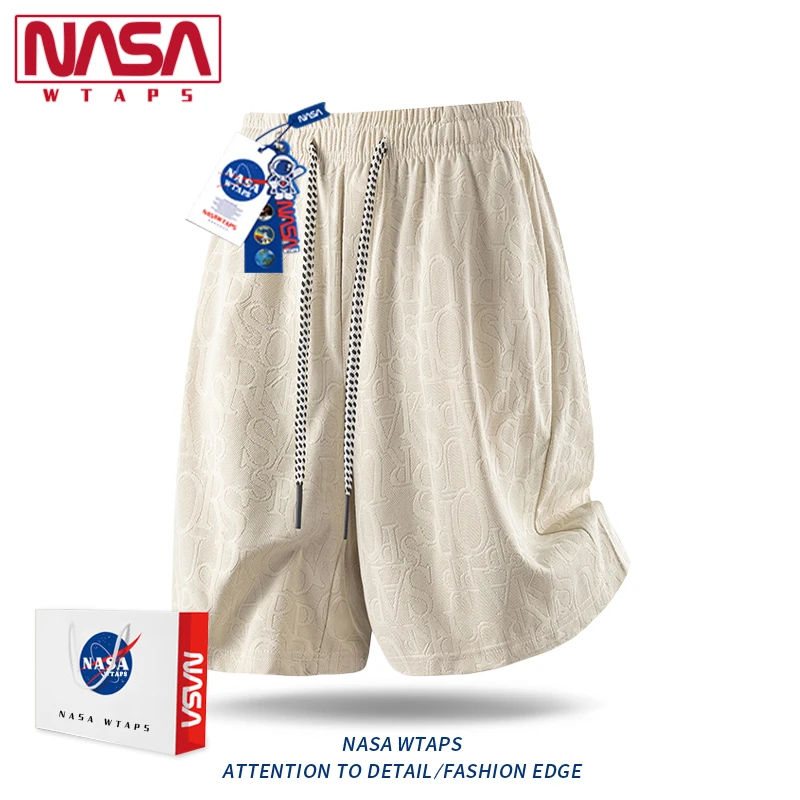 NASA WTAPS冰丝短裤男士夏季薄款潮流休闲运动裤子透气凉感五分裤