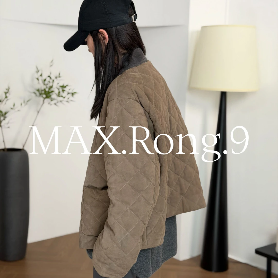 MAX.Rong.9鹅绒服 进口山羊反绒皮质 miumiu款