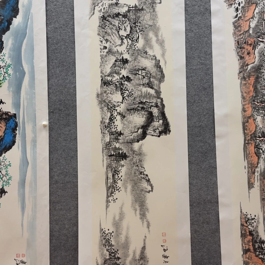 国画李建海四尺对开