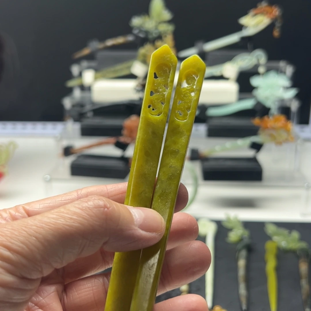 岫玉福利发簪未镶嵌