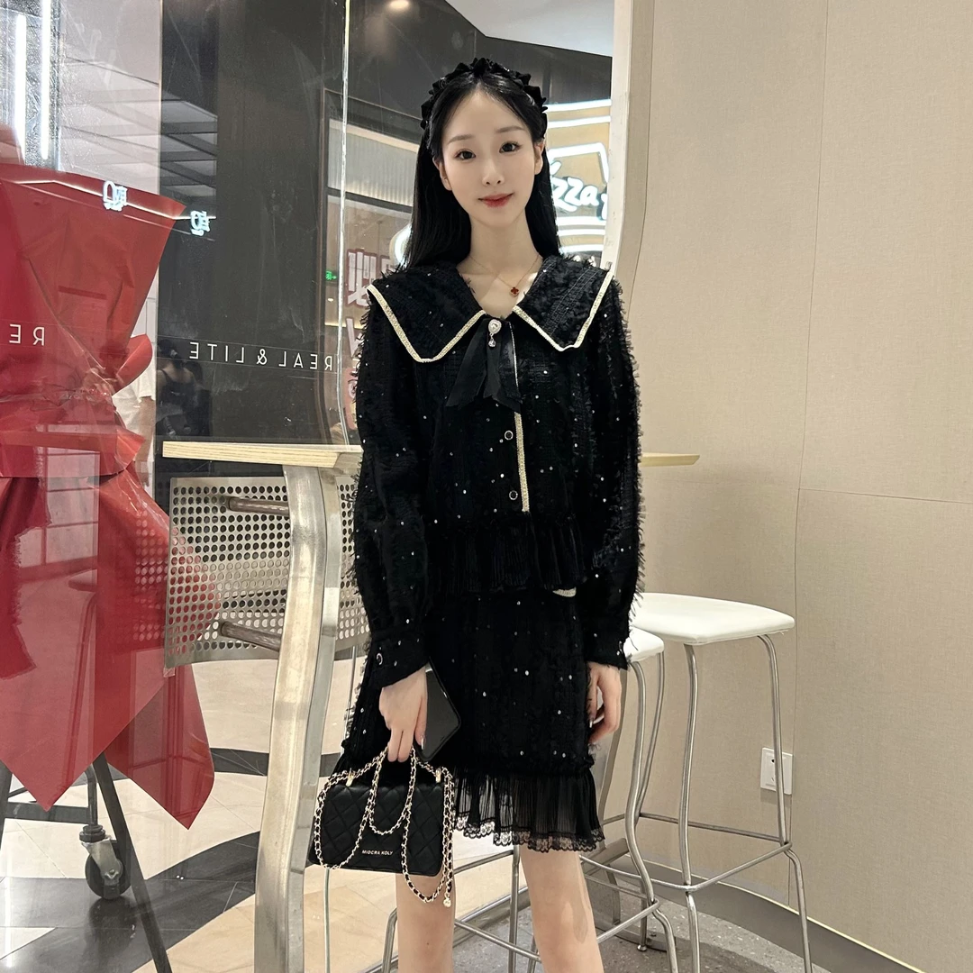 早春小香风重工两件套裙2025早春轻奢名媛风气质小套裙