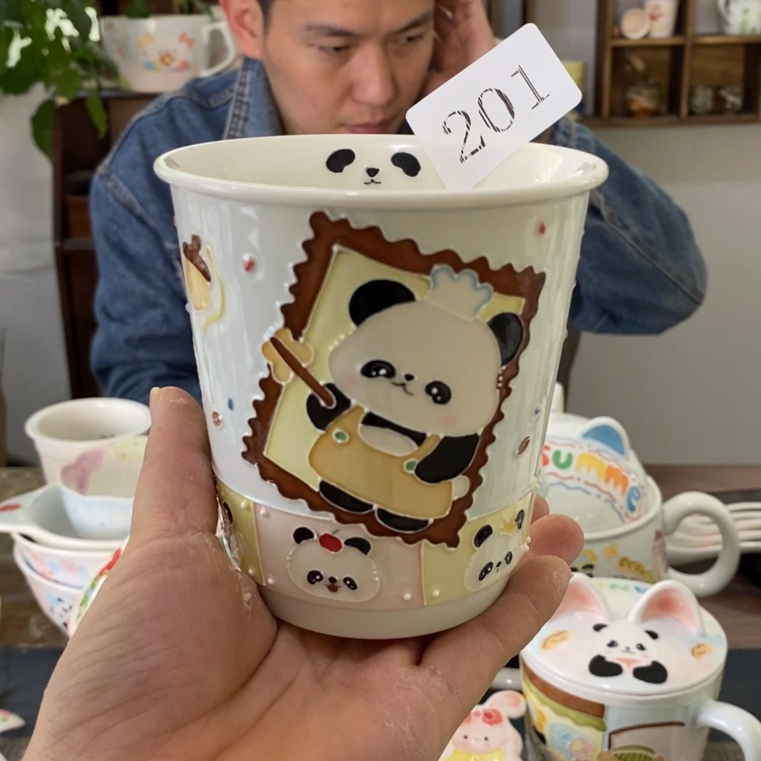 瓷片景德镇釉下彩手绘