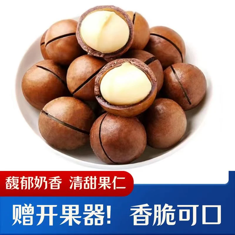 亮丽兴奶香味夏威夷果中果发4袋每袋200克送开口器