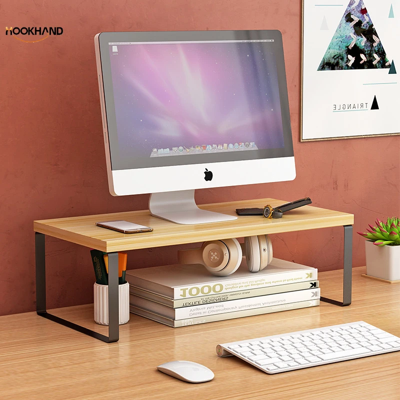 台式电脑增高架笔记本显示器抬高架宿舍桌面收纳办公屏幕底座支架