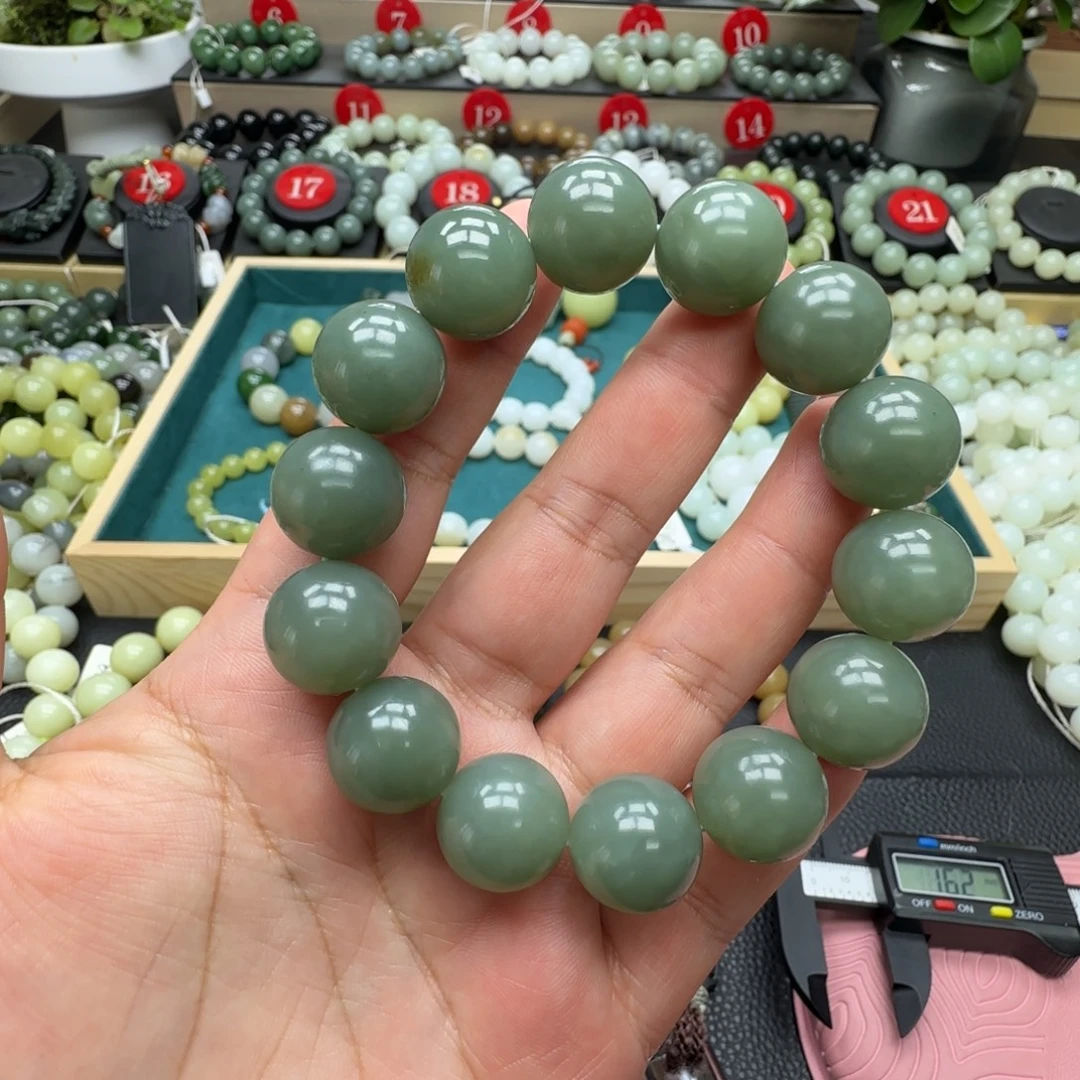 和田玉未镶嵌手链16