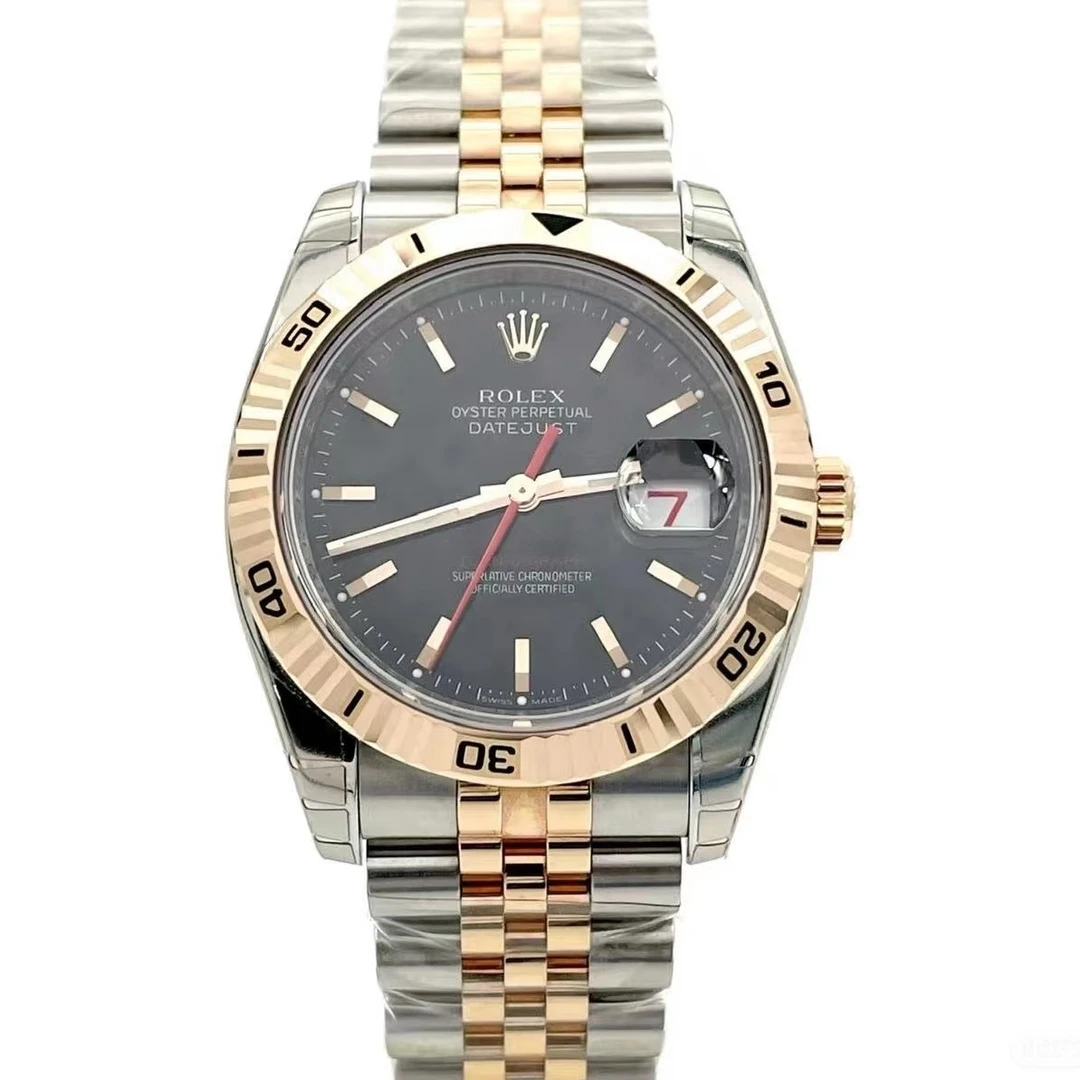 99新 Rolex/劳力士 奢侈品/日志116261黑盘爬山虎37mm单表