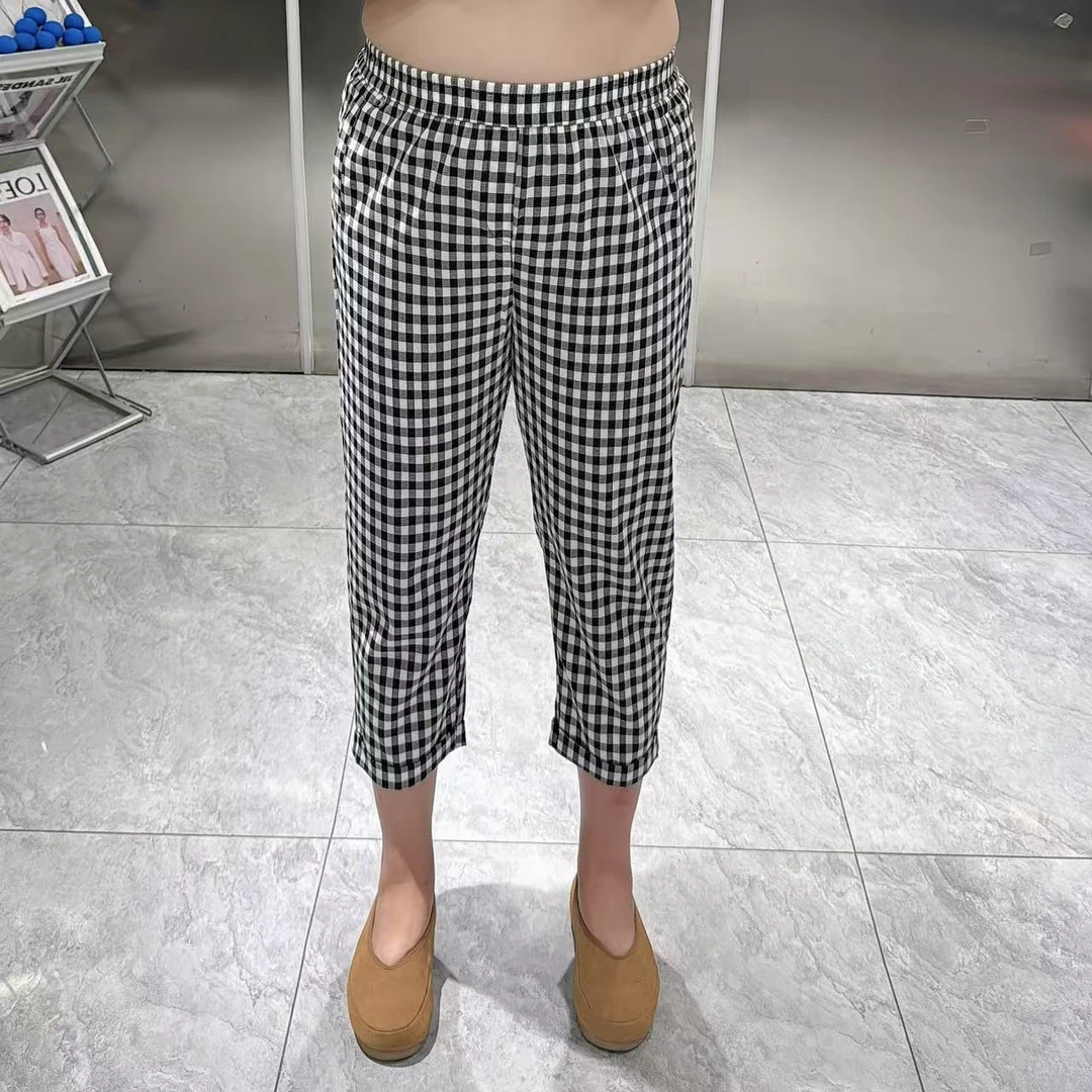 【聪姐推荐】2359洋气百搭格子显瘦休闲裤（裤长88）