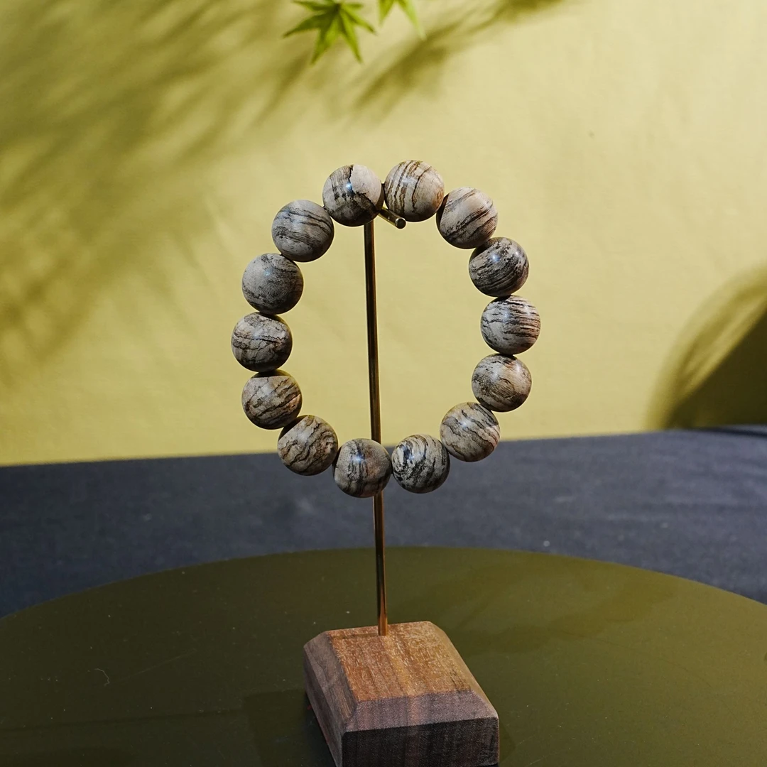 达拉干黑油虎斑老料沉香手串 1.68cm 23g 23g 250908186 C