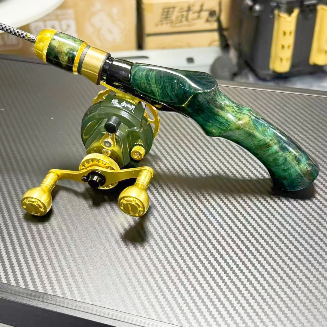 绿幽灵冰钓微铅轮25年新款全金属带磁力缓降